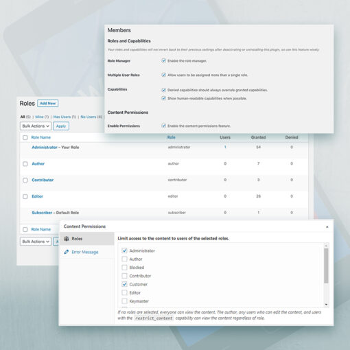 Members – Membership User Role Editor Plugin2