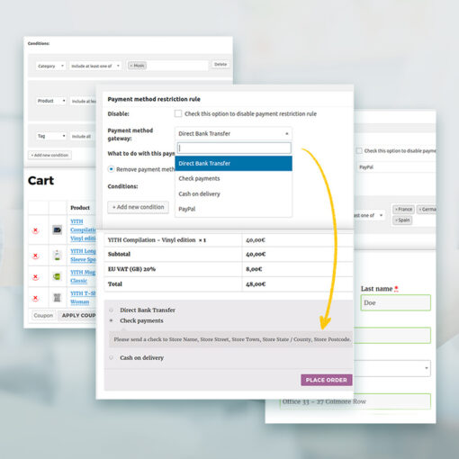 PAYMENT METHOD RESTRICTIONS FOR WOOCOMMERCE