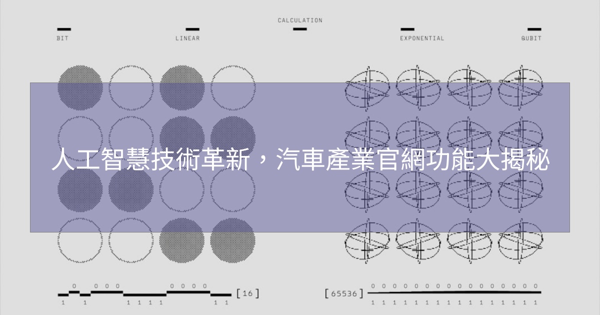 人工智慧技術革新，汽車產業官網功能大揭秘
