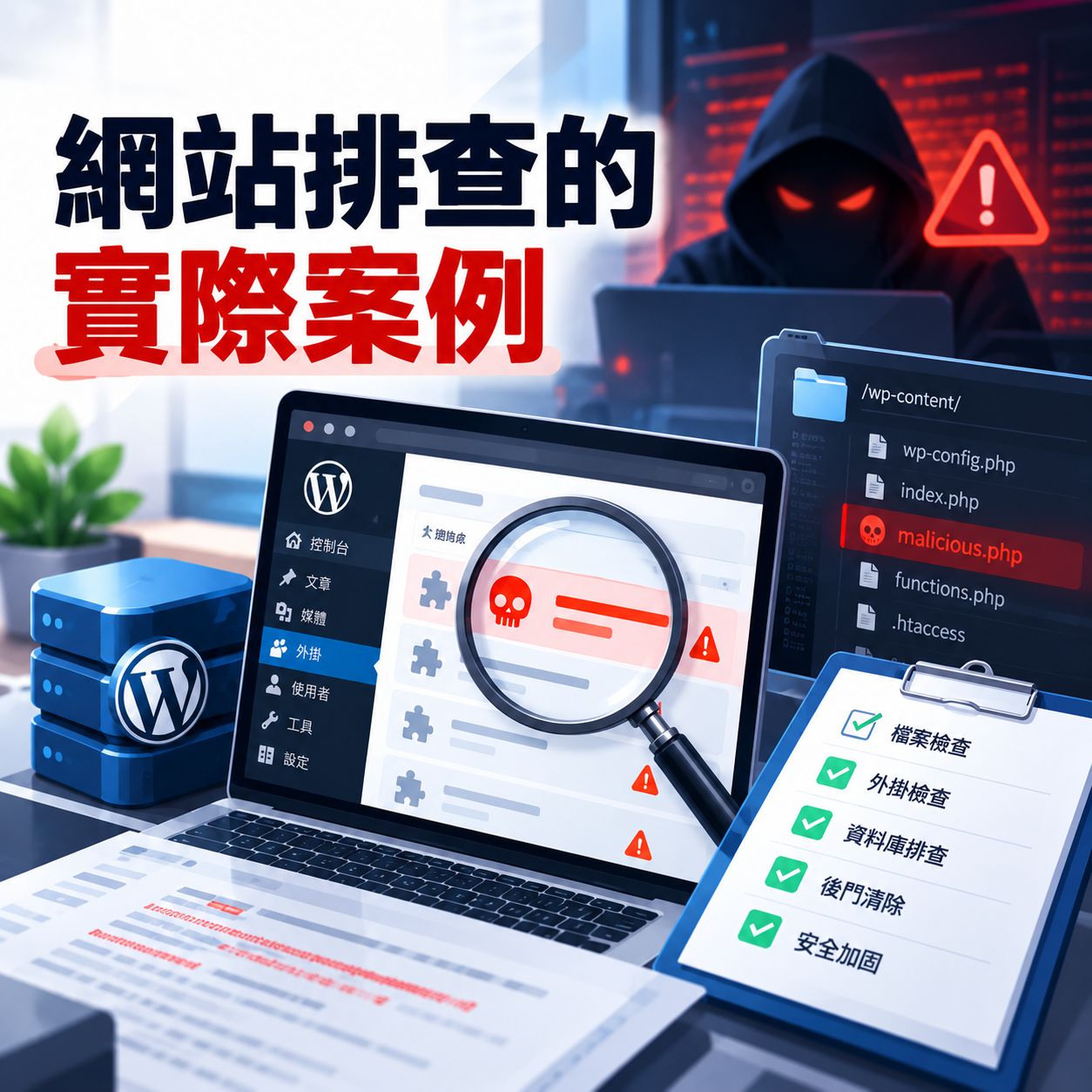 2026 UpdraftCentral 資安事件,WordPress 中毒怎麼辦?惡意程式清除、後門排查與網站監控操作紀錄 網站排查的實際案例